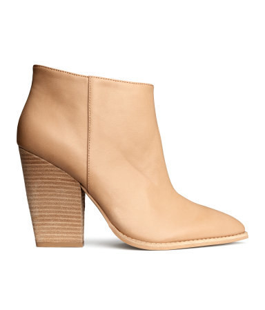H&M has really embraced the nude boot trend this fall, and we're not complaining. These boots are a less formal alternative to the H&M boots above, and the chunky heel means you'll have more comfort walking around all day.