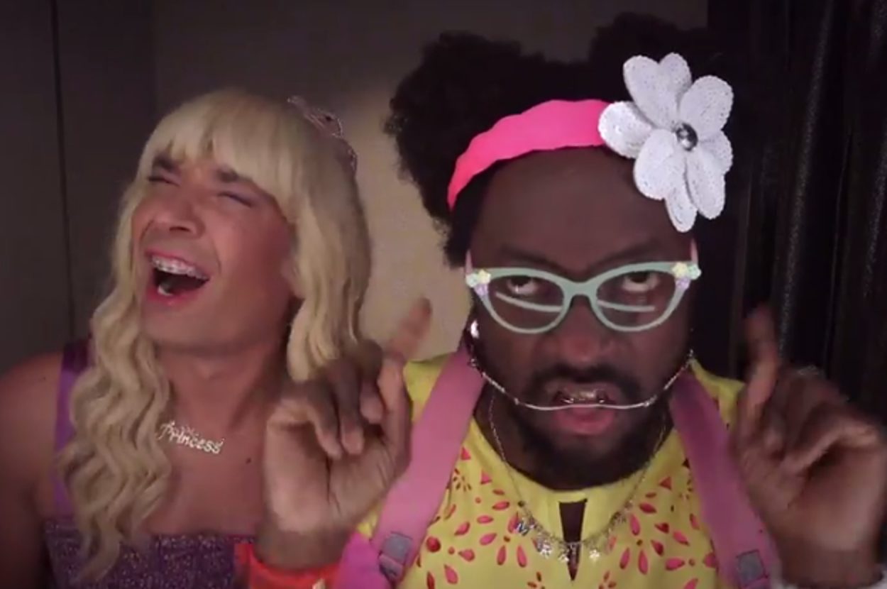 Jimmy Fallon Female Rapper Jimmy Fallon And Will.i.am Rap As Teenage Girls In New Music Video