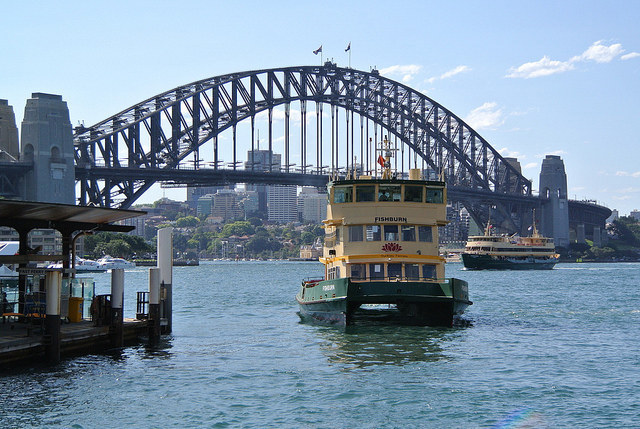 Catching a ferry across Sydney Harbour. No competition, really.