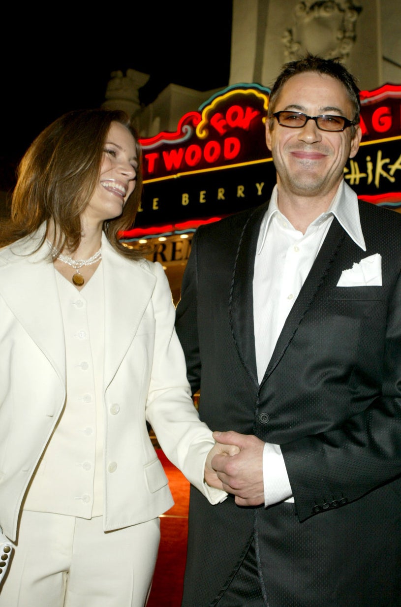Susan Downey (née Levin) and Robert Downey Jr. at the Gothika L.A. premiere in 2003…