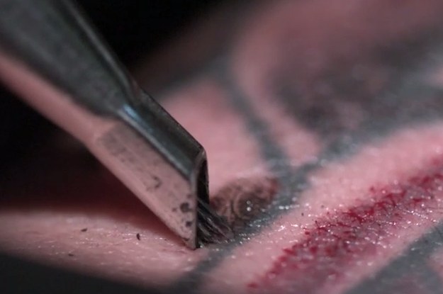 Tattooing Close Up İn 4K Slow Motion Video  YouTube