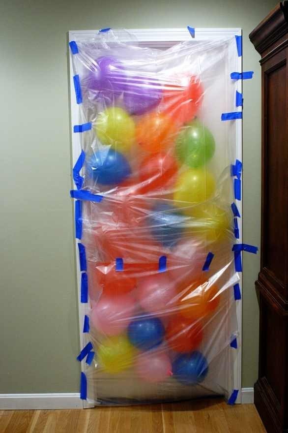 You can also surprise them with a "balloon avalanche."