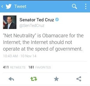 Recently, Senator Ted Cruz came out strongly (and strangely) against net neutrality. I'm sure Ted Cruz is a lovely person, but there is no way Republicans should be against net neutrality. Yes, President Obama supports it, but even a broken clock is right twice a day. Just think of net neutrality as one (or both?) of those times. The only people who should oppose net neutrality should be people in charge of big internet service providers (ISPs) who - without net neutrality - could make us pay insanely high fees to use sites like Netflix. And maybe politicians who took donations from those big ISPs....Here are 7 simple reasons why you, a Republican, should be 100% in favor of net neutrality.