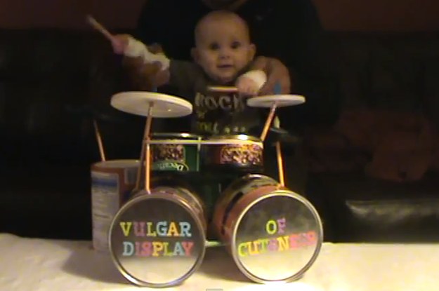 Watch This 8 1/2 Month Old Baby Play Heavy Metal On The Drums