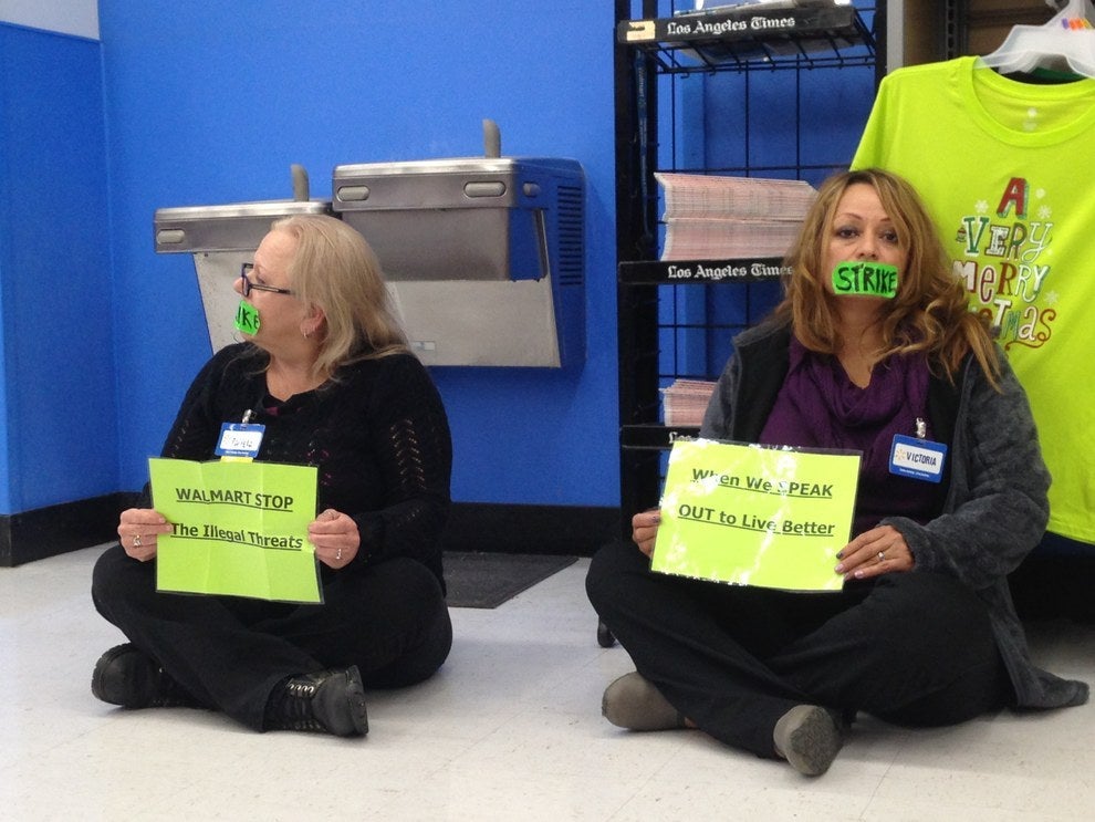 Walmart Workers Stage Sit-In At California Store Ahead Of Black Friday Walmart Workers Stage Sit-In At California Store Ahead Of Black Friday