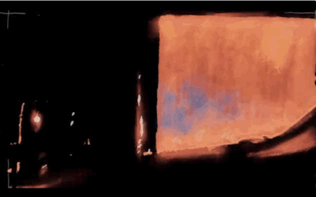 "This is a rotoscope animation, so I shot and edited a reference video to work from before I began painting each frame by hand. That first month of coming up with the concept, honing it with the band, editing the visuals to the dynamics of the song -- that was the fun, creative part. And then it was just kind of time to sit down in my kitchen and paint lots of little pictures for the next seven months."