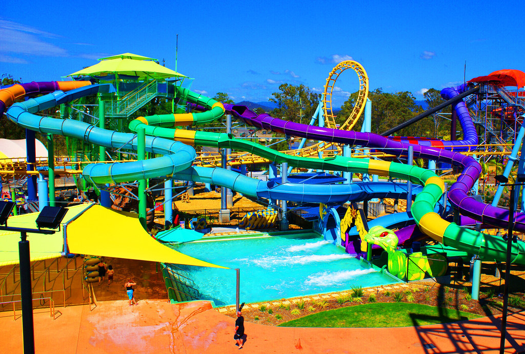 Look at all those waterslides. Plus it has a wave pool. Heaven.