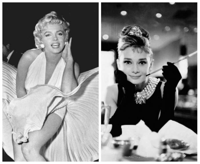 Image result for audrey hepburn and marilyn monroe