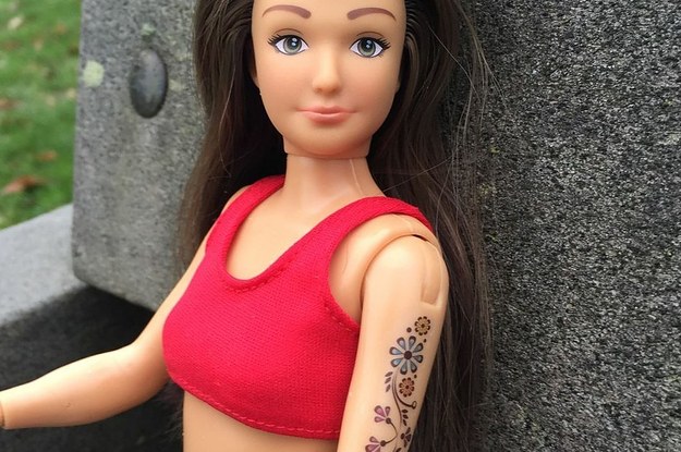 barbie with acne