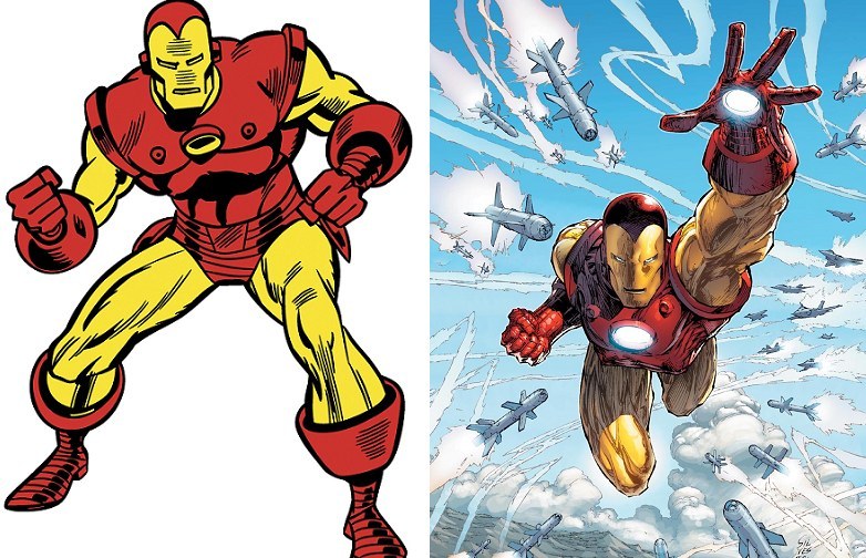 Tony Stark a opté pour une armure très près du corps pour une meilleure liberté de mouvement...