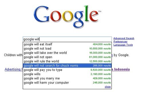 Nobody searches for Chuck Norris!