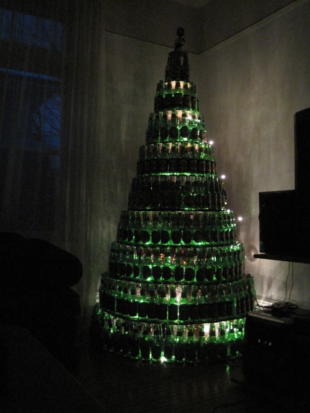 Das Herausforderung am Bier-Baum ist, dass man vorher erstmal alles trinken muss.