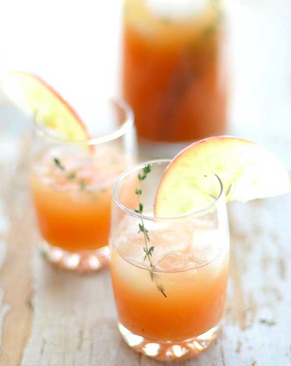 Cider Rum Punch With Thyme