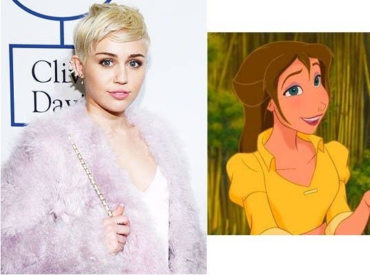 Jane went from living a proper life in England to swinging from tree to tree in the jungle with a man clothed in loincloth. Miley went from picturesque Disney actress to explicit pop star. Twinsies!