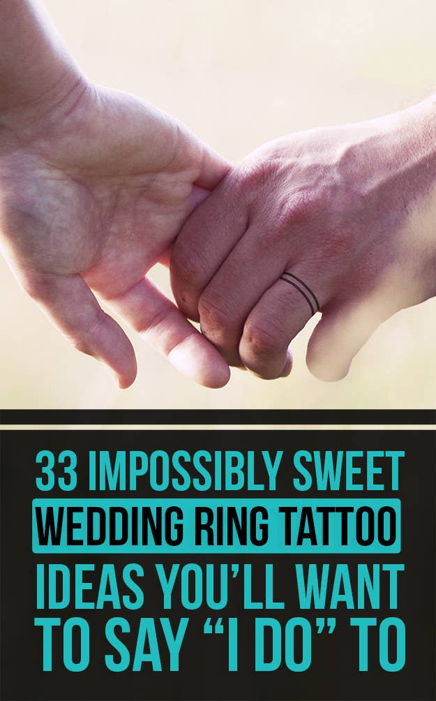 33 Impossibly Sweet Wedding Ring Tattoo Ideas You Ll Want To Say I Do To
