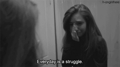 Getting ready in a sheer panic until you realize you don't have to be awake at all right now.