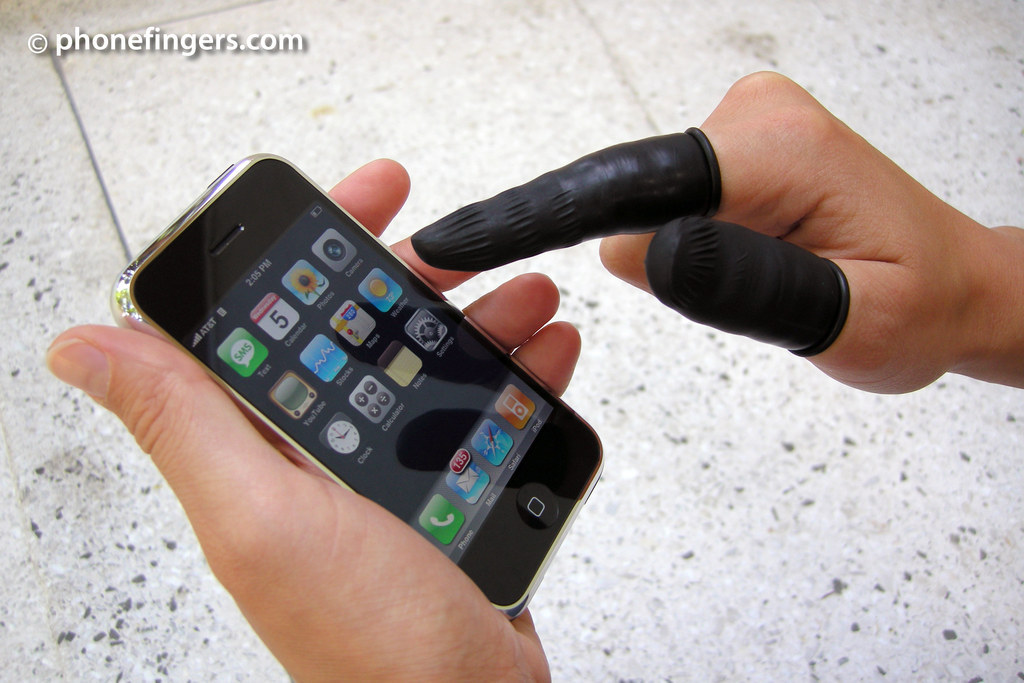 These finger condoms help protect your phone screen against smudges, micro-bacteria and other stupid crap. While your fingers require a flat slidey surface to operate a smartphone, these phone fingers tend to bunch up and tear your screen quite badly from overuse - but it's a small price to pay compared to how safe you will feel at night.