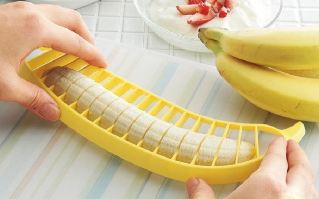 This is perfect for the kitchen enthusiast who misplaced every single knife they own, and need a banana cut into perfect strips immediately or something terrible will happen. Unfortunately, this slicer can't change shape to match a banana of varying length and size, whatsoever. Although perhaps you could convince your young infant it's a fun toy and not a completely useless kitchen utensil.