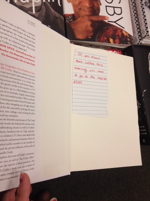 Found in Bill Cosby's biography, which made it seem a little more sinister.