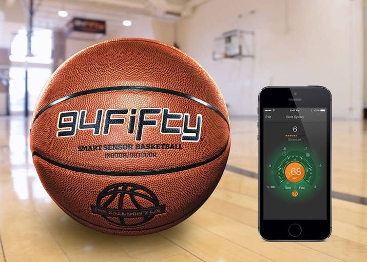 This smart basketball works with an app to analyze ball-handling and shooting skills and provide skill-based basketball workouts. ($174.95)
