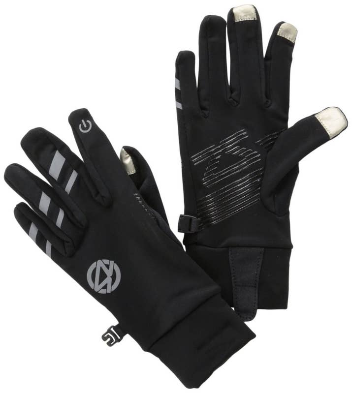 These breathable, cozy running gloves have touchscreen-ready fingertips. Plus, a micro suede thumb means you can wipe your nose mid-run. ($27.99 - $35.00)