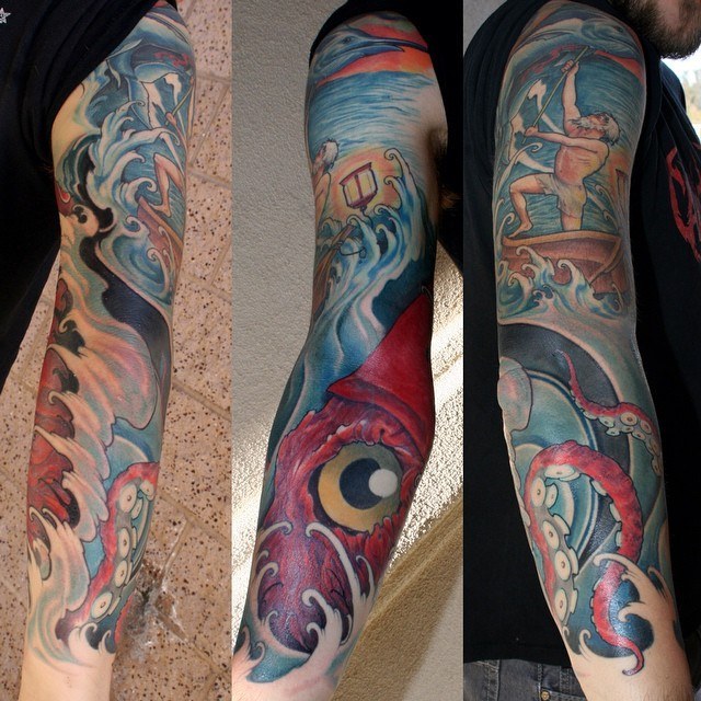 geek tattoo sleeve