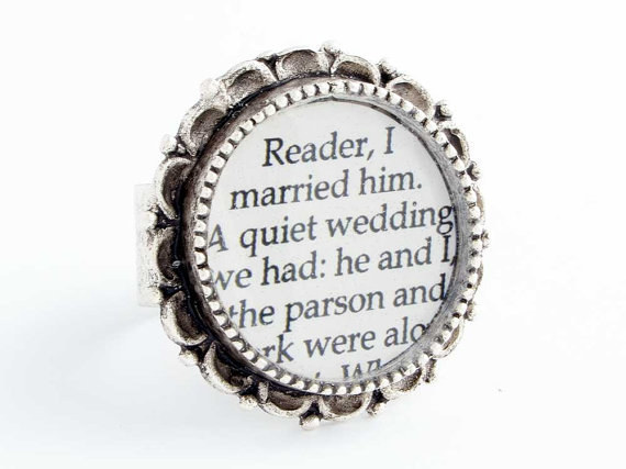 Jane Eyre quote ring available in silver or gold.$24