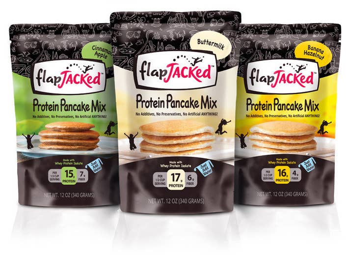This protein-packed pancake mix begs the question: Why shouldn't lazy Sunday brunch be all about gainz? ($24.99)