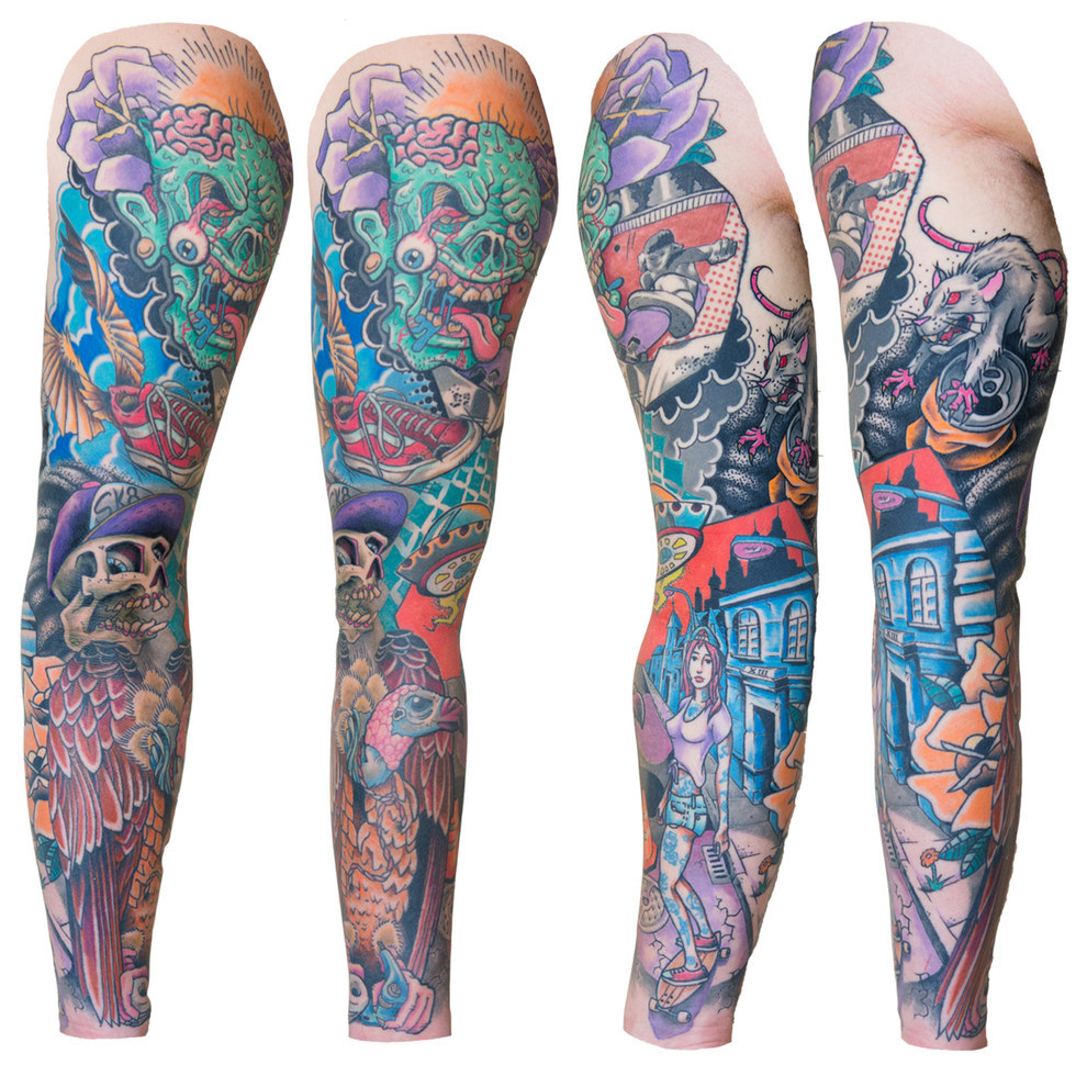 Full ocean animal themed leg sleeve by Mitchell at BlackBear Ink the  Netherlands  rtattoos