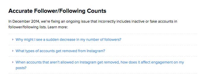 a statement posted to the si!   te says quot when we remove accounts from instagram - how to decrease following on instagram