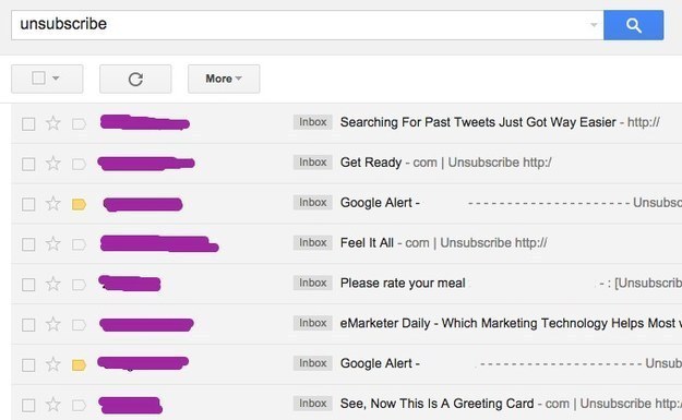 Searching “unsubscribe” is a great way to quickly knock some emails down. You can also use a mass unsubscribe service like this one.