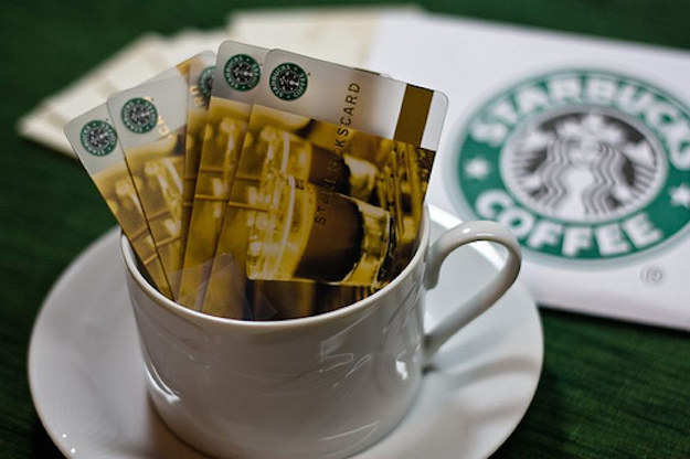 Who doesn't love Starbucks? Gift cards for free caffeine are a must every holiday season.Plus, you can send a Starbucks gift card with a tweet. It really doesn't get any easier than that.