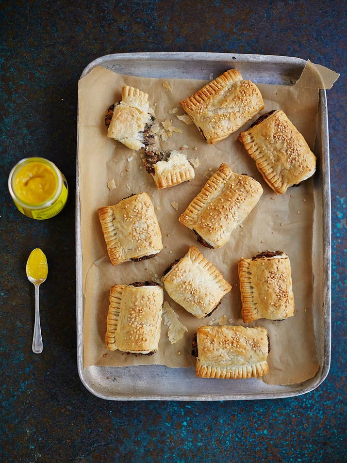 Jamie says: "Sausage rolls are a well-known Christmas classic, but these mushroom-filled versions will definitely hold their own amongst the established big hitters. Serve them up with a nice selection of condiments and you’ll be on to a winner."Get the recipe here.