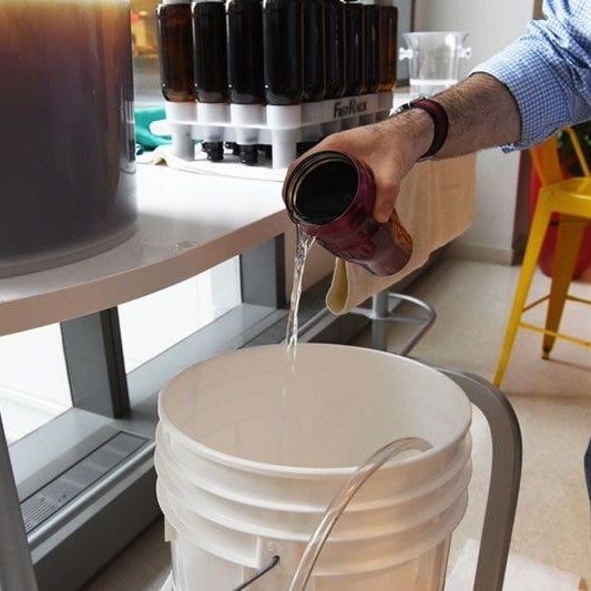 Put the bottling bucket below it then add the priming sugar to the bottling bucket