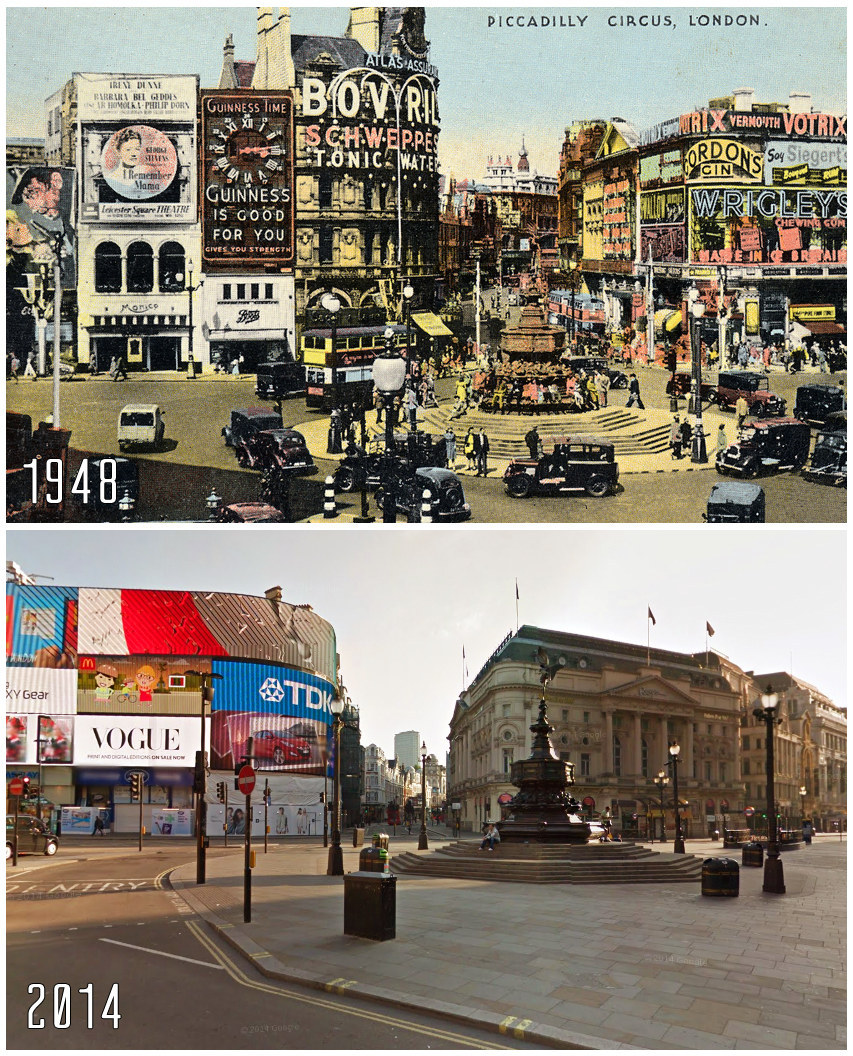 10 British Cities, Then And Now