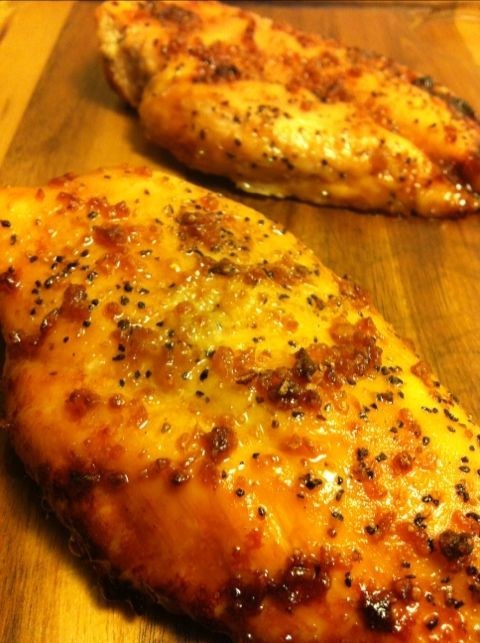 This one is very tasty! I wasn't sure based on the blend but it cooked so perfectly! http://completerecipes.com/Sweet-Garlic-Chicken-II.html?back_url=./