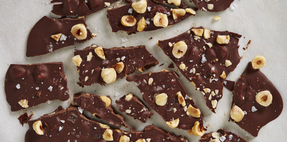 Dessert: Spicy Orange Hazelnut Chocolate Bark