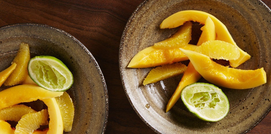 Dessert: Papaya with Orange and Lime