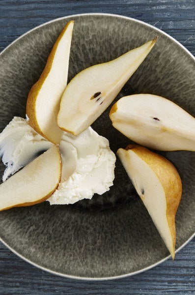 Snack: Pear Slices with Chèvre