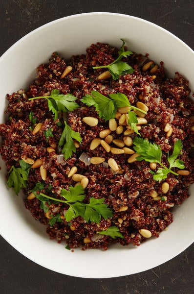 Side: Red Quinoa with Parsley and Toasted Pine Nuts