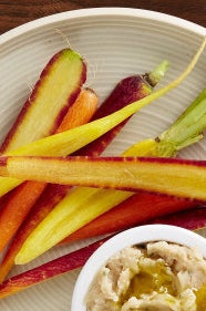 Snack: Butternut-Tahini Sauce with Carrot Sticks