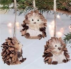 There&#x27;s no tutorial for this, but you could make your own by slicing a pine cone in half and drawing little faces and paws with a Sharpie.