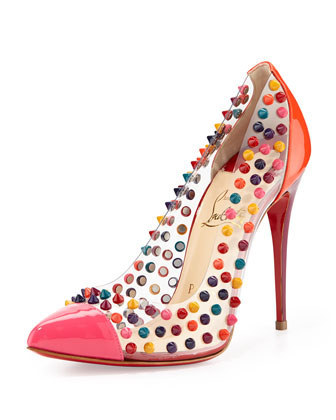 A shoe that references both candy, for the kid in you, and lucite, for the exotic dancer in you.