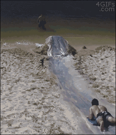 Slide, receive, shoot.
