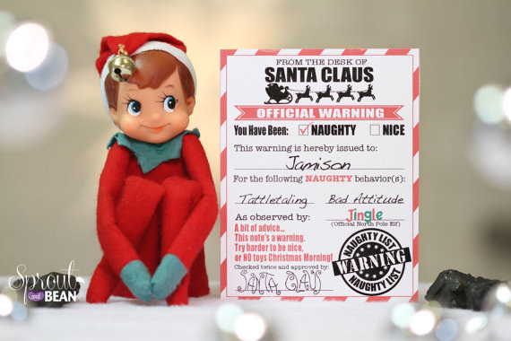 Download naughty (and nice) letters from Santa for $5 here.