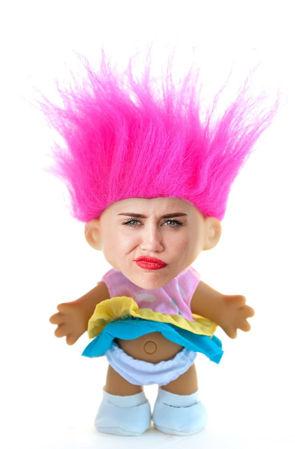 Tired of twerking? Oh, she's just being Miley. Accessories include nipple pasties and miniature Terry Richardson polaroids.
