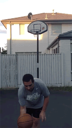 Yeah, this dad totally meant that. What you didn't see was his daughter promising that he would not have to spend one more dollar on her if he made the shot... and well, a picture speaks a thousand words.