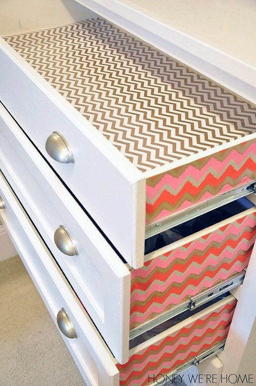 Frugal Mom and Wife: How To Line Your Dresser Drawers With Wrapping Paper!