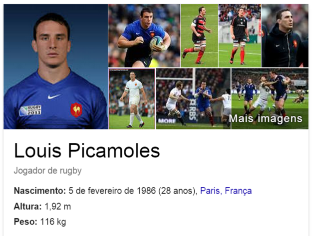 O jogador francês de rúgbi Louis Picamoles .