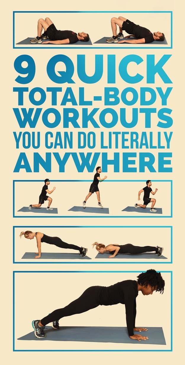 9 Quick Total Body Workouts No Equipment Needed